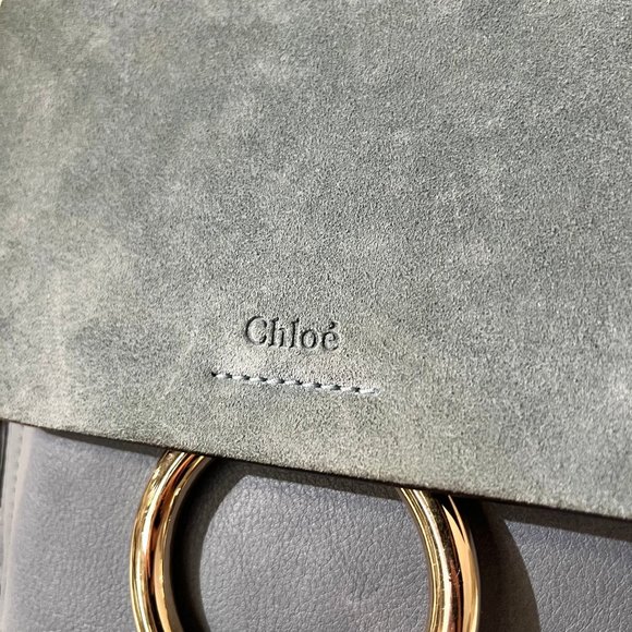 Chloe 2-Way Suede Calfskin Faye Bag - Picture 7 of 8